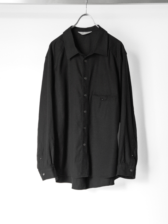 ANCELLM "L/S NEP BOXY SHIRT" - BLACK