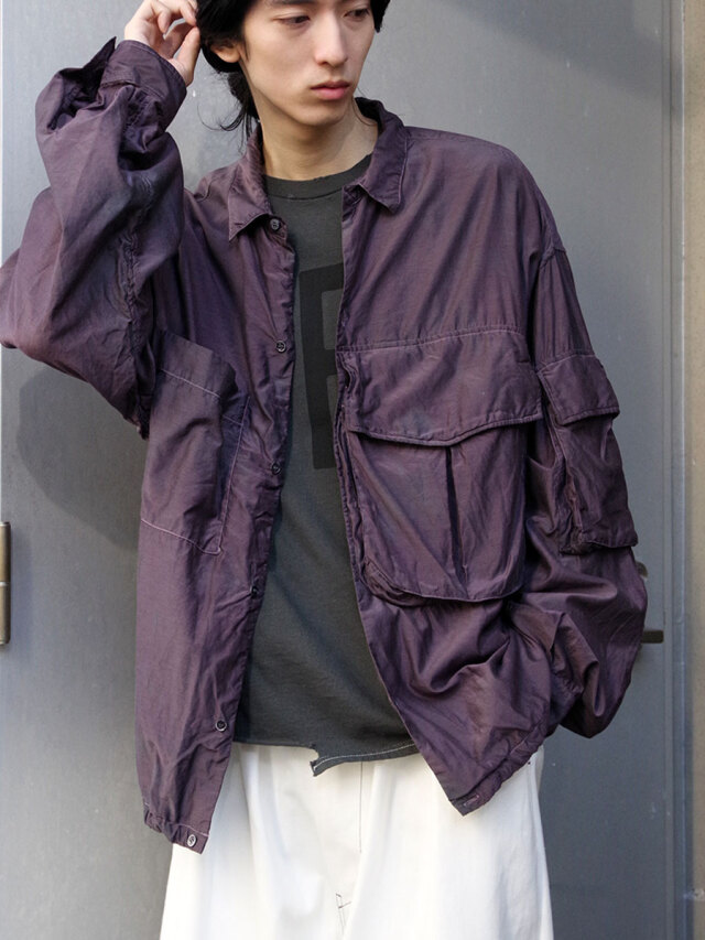 THE JEAN PIERRE "Overdye Silk Shell Shirt"