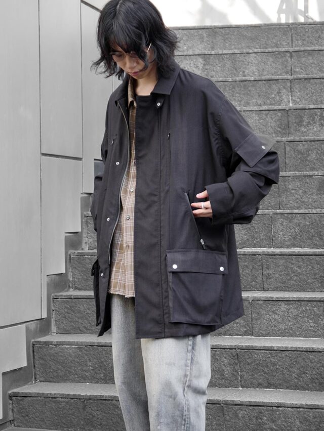 THE JEAN PIERRE "Urban Wool Tech Coverall" - INK BLACK