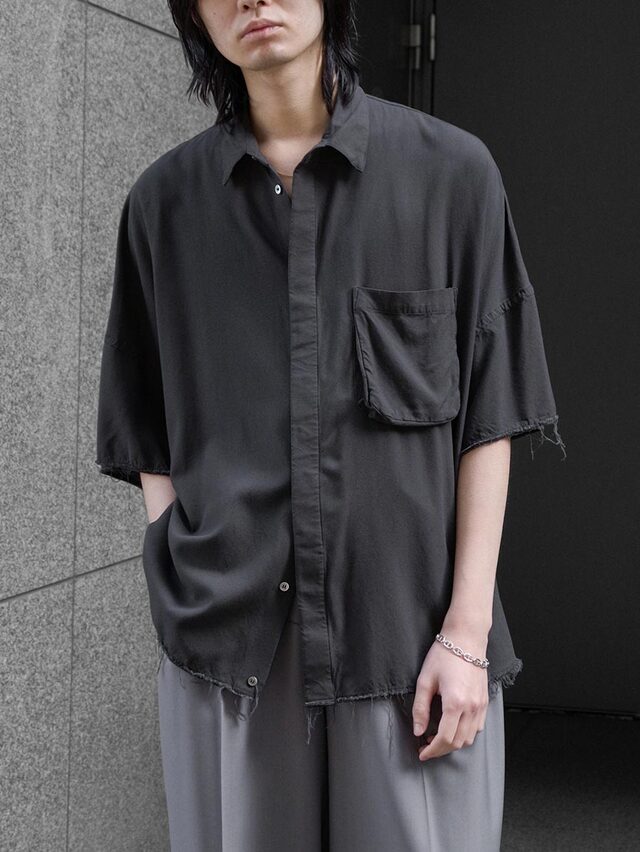 THE JEAN PIERRE "Signature 11XL SS Shirt(RAYON)" - FADE BLK