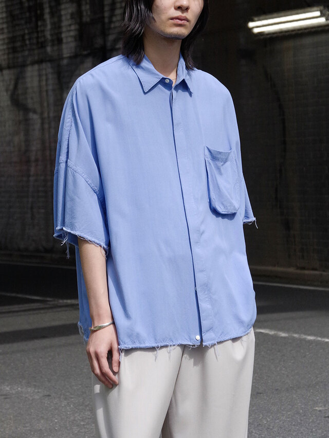 THE JEAN PIERRE "Signature 11XL SS Shirt(RAYON)" - SAX