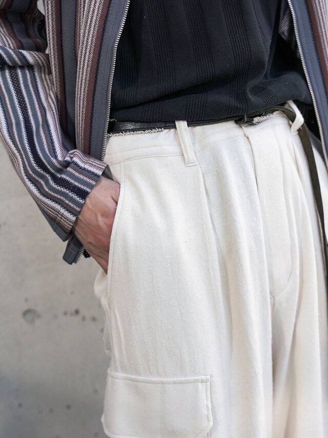ANEI IMI MIL PANTS SILK/C カーゴパンツ 2024SS】 ANEI (アーネイ) 