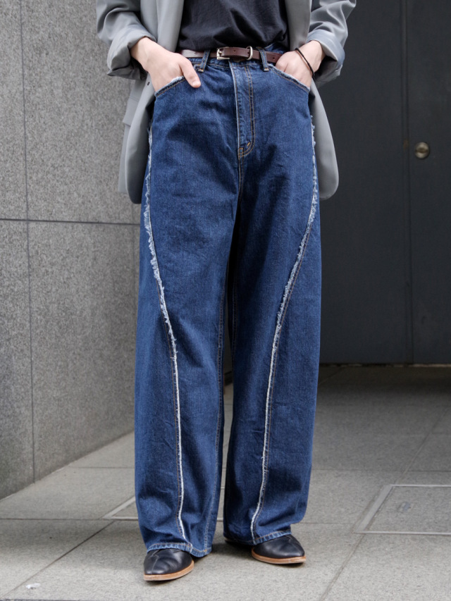 JIEDA WIDE FIT JEANS DENIM サックスブルー パンツ