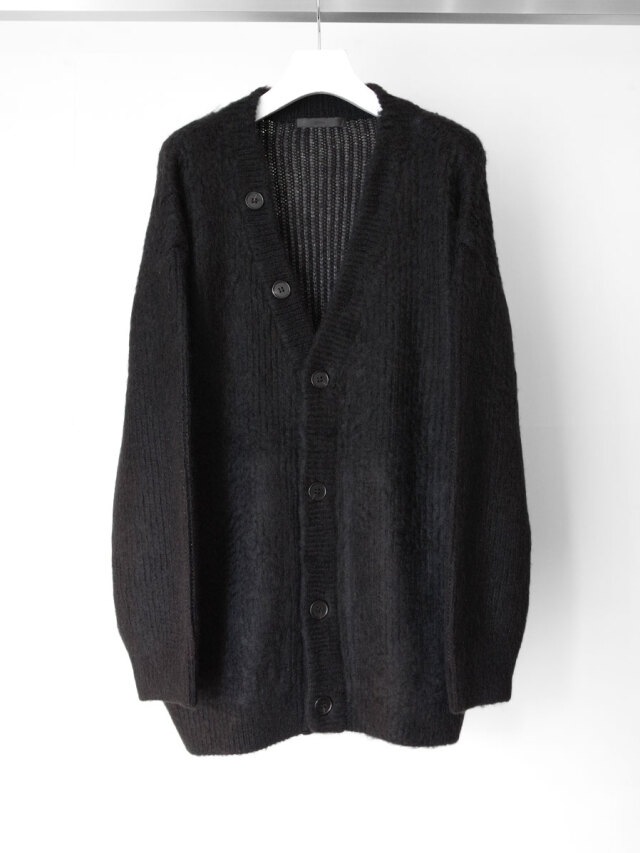 JUHA "BRUSHED ALPACA CARDIGAN" - BLACK