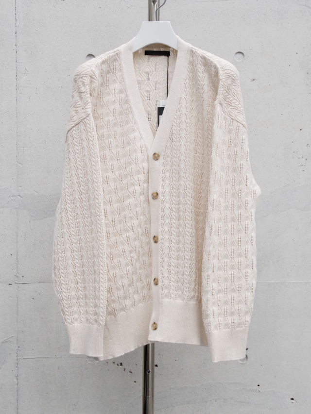 JUHA "BOTANICAL SWITCHING CARDIGAN" - ECRU