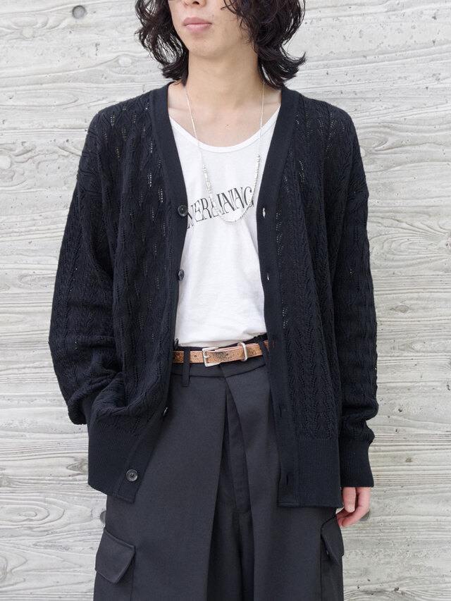 JUHA "BOTANICAL SWITCHING CARDIGAN" - BLACK