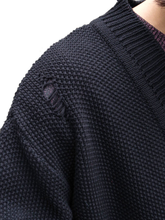 大橋和也さん着用 Juha DAMAGE KNIT CARDIGAN 2024SS】 JUHA (ユハ) 