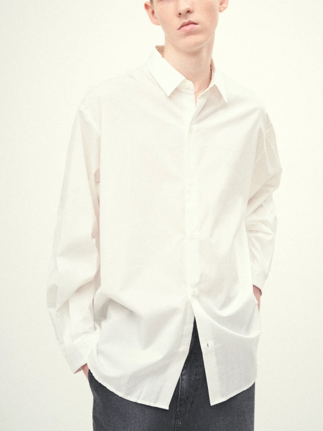 JUHA "SOFT BROAD SHIRT" - WHITE