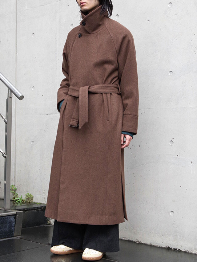 JUHA "BELTED OVER COAT" - BROWN