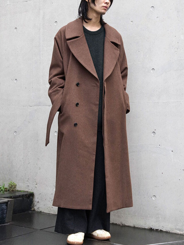 JUHA "BELTED OVER COAT" - BROWN