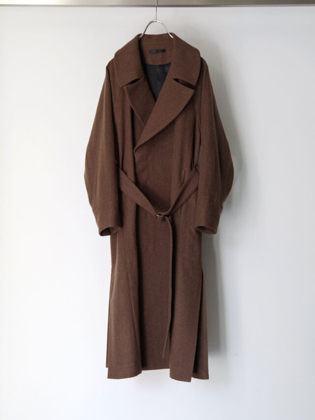 JUHA "BELTED OVER COAT" - BROWN