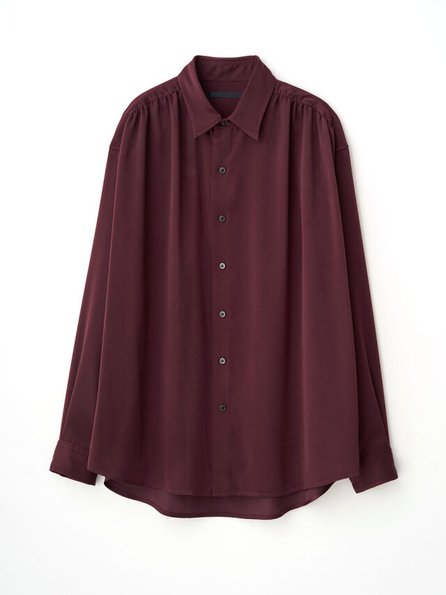 JUHA "HUSH GATHER L/S SHIRT" - BORDEAUX