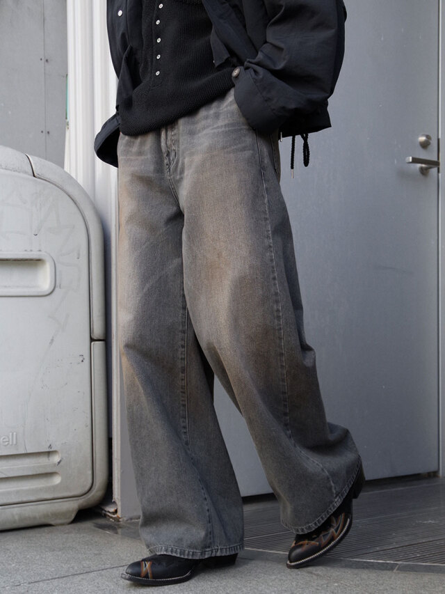 【JUHA】　RUST WIDE DENIM PANTS JUHA】 RUST WIDE DENIM PANTS