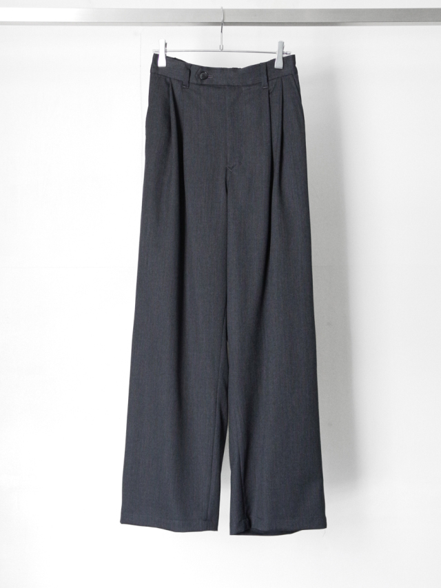 JUHA "2TUCK WIDE EASY PANTS" - GRAY