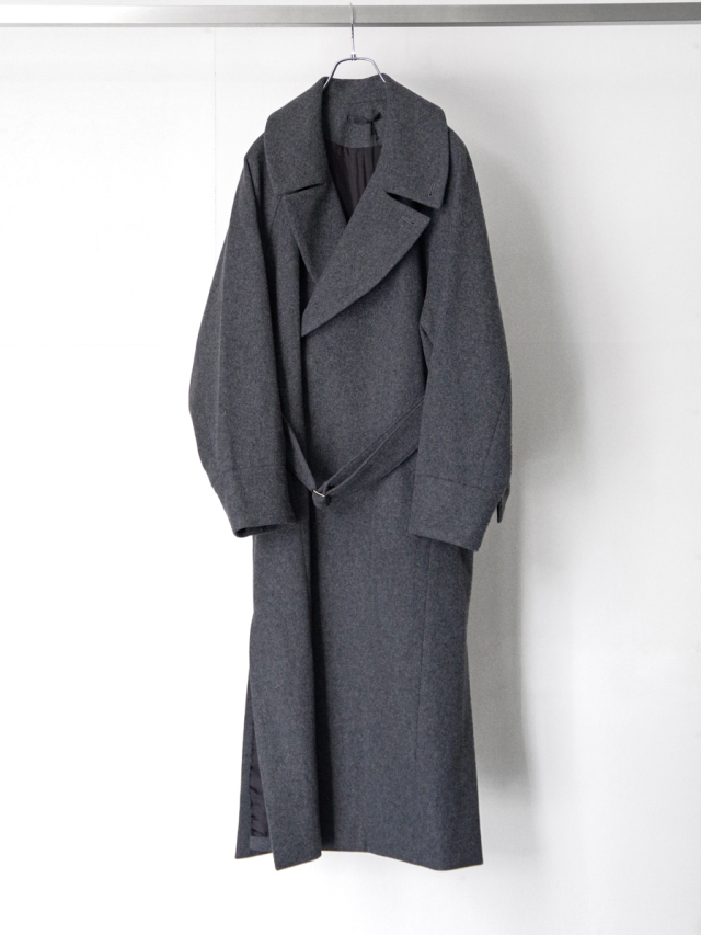 JUHA "BELTED OVER COAT" - GRAY