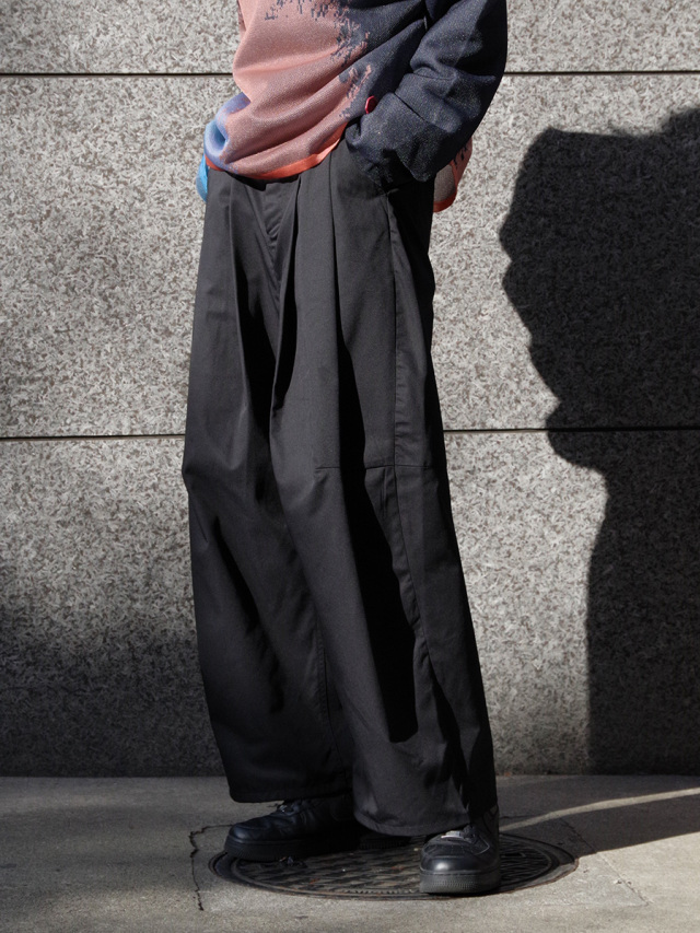 SHINYAKOZUKA "Hi, BAGGY WITH NO PRINT" - BLACK