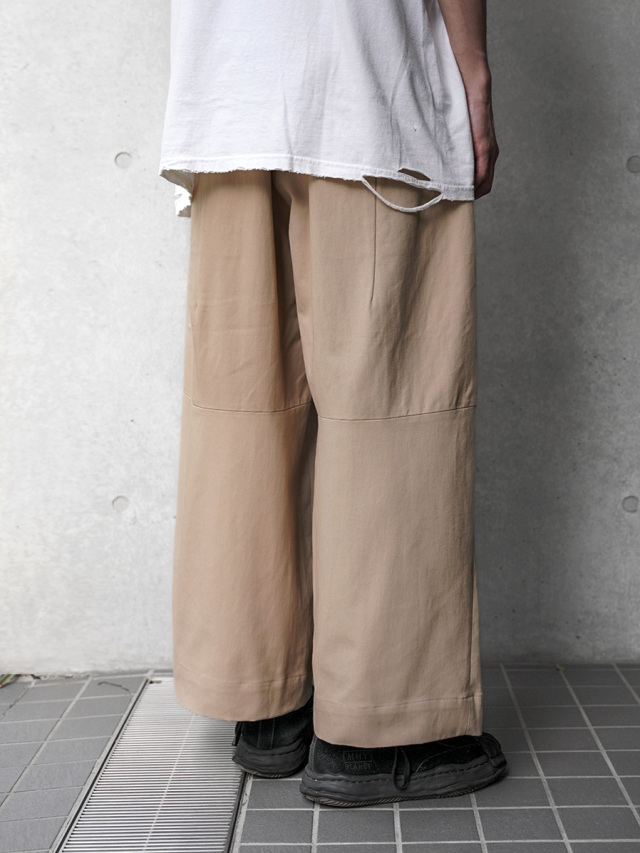 シンヤコヅカ　SHINYAKOZUKA バギーパンツ ベージュ Sサイズ SHINYA KOZUKA(シンヤコヅカ) 20SS 2nd Delivery - SOUTH STORE