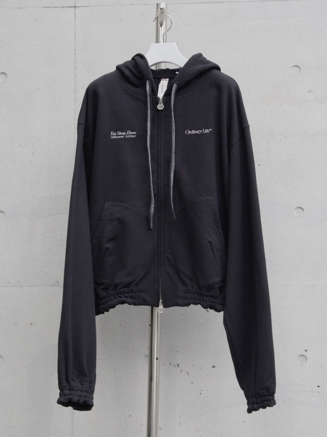 SHINYAKOZUKA "ORDINARY OLD STYLE ZIP HOODIE(ISSUE#7)" - BLACK