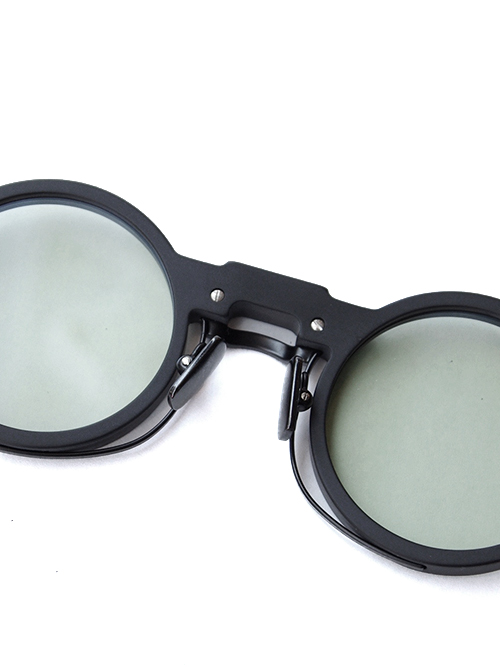 KUBORAUM N3 ブラック グリーンレンズ サングラス KUBRAUM N3 ラウンドサングラス ブラック/グリーン
