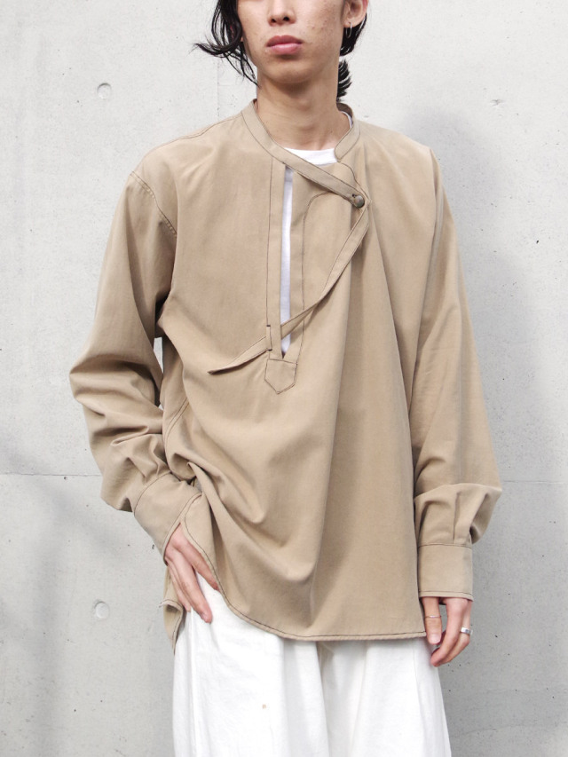 【2021SS】 LEH (レー)  "BAND TOP SHIRTS" ＜シャツ＞ - CAMEL