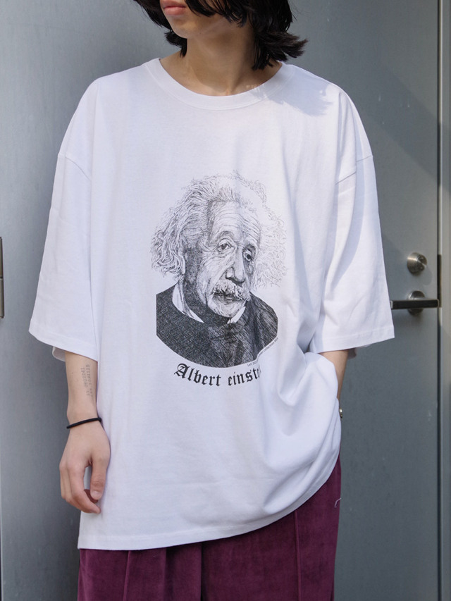 LEH "BIG SIZE SLIT T-SHIRT (ALBERT EINSTEIN)"