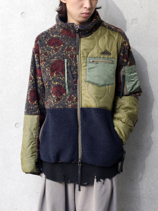 LEH "FLEECE BLOUSON" - NAVY MIX