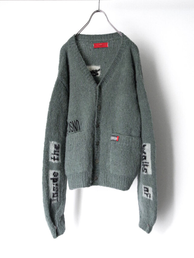 LEH "Mohair Cardigan" - MINT GRAY
