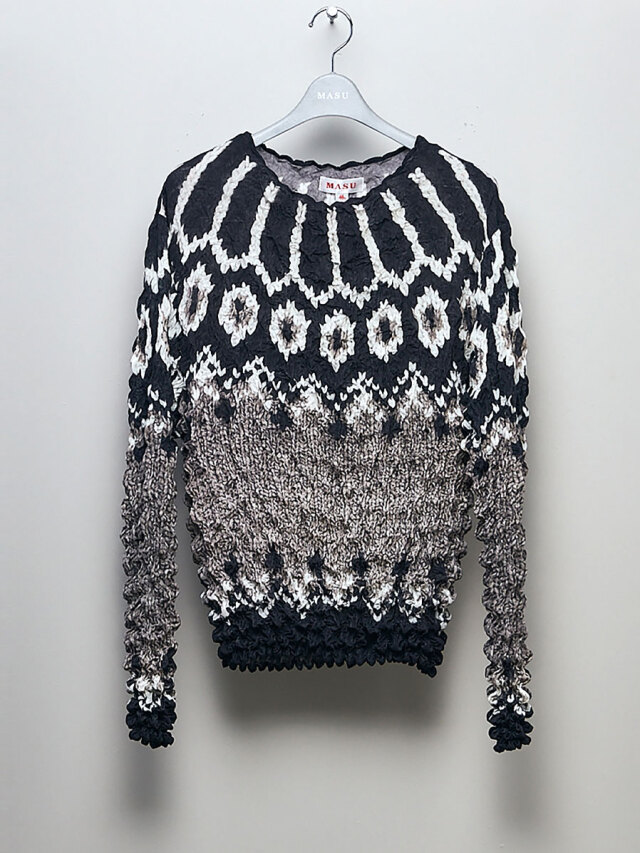 MASU "POPCORN NORDIC SWEATER" - MOCHA