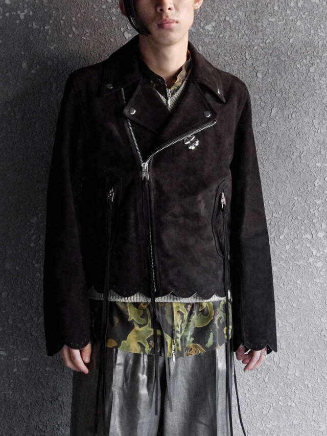 MASU "SCALLOP LEATHER JACKET"