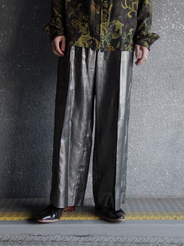 パンツ masu MASU（エムエーエスユー）のMARBLE BANDANA EASY PANTS BLACKの