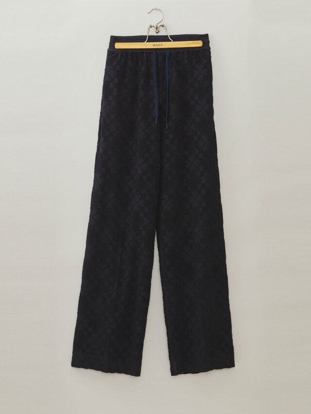 MASU "CLOVER PILE EASY PANTS" - BLACK