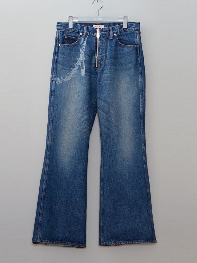 MASU ""MASU BOYS" BOOT-CUT JEANS (FADED)" - INDIGO