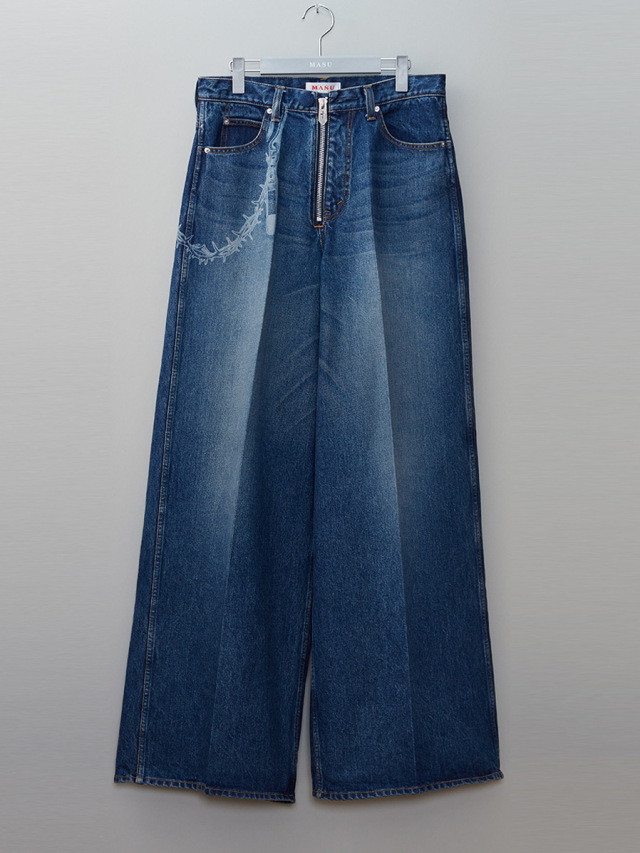 MASU ""MASU BOYS" BAGGY JEANS (FADED)" - INDIGO