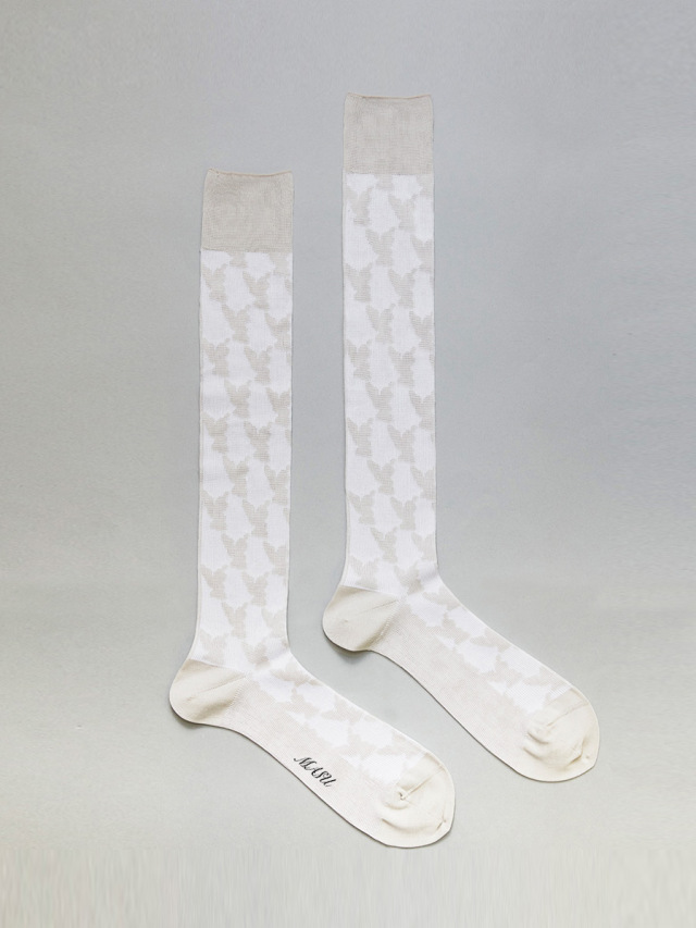 MASU "ANGEL MONOGRAM SOCKS" - WHITE