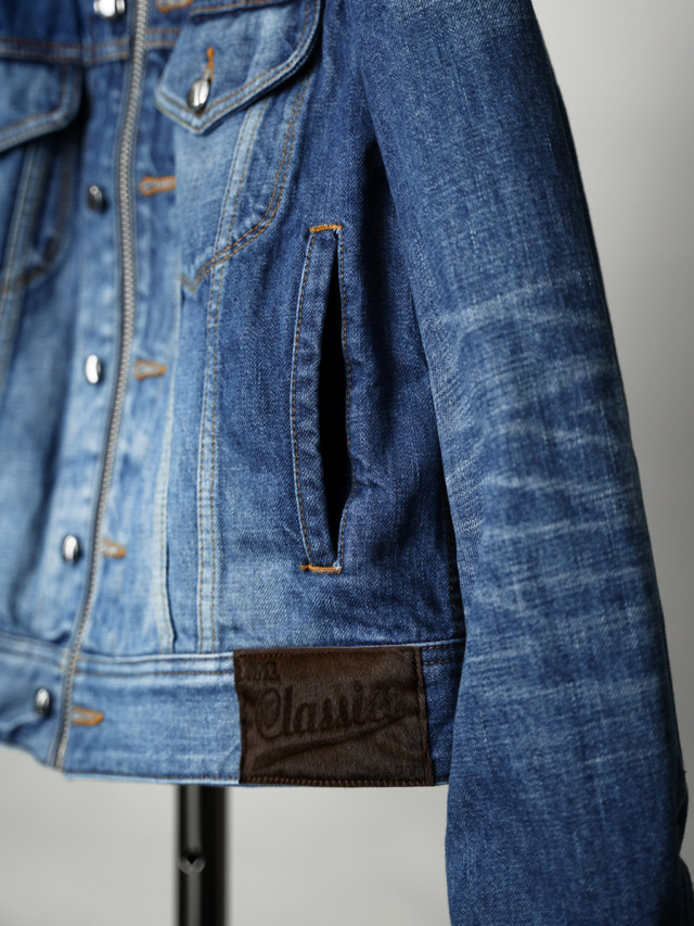 ジャケット・アウター MASU 23ss FADED DENIM TRUCKER JACKET 44 MASU(エムエーエスユー)のFADED DENIM TRUCKER JACKET INDIGOの