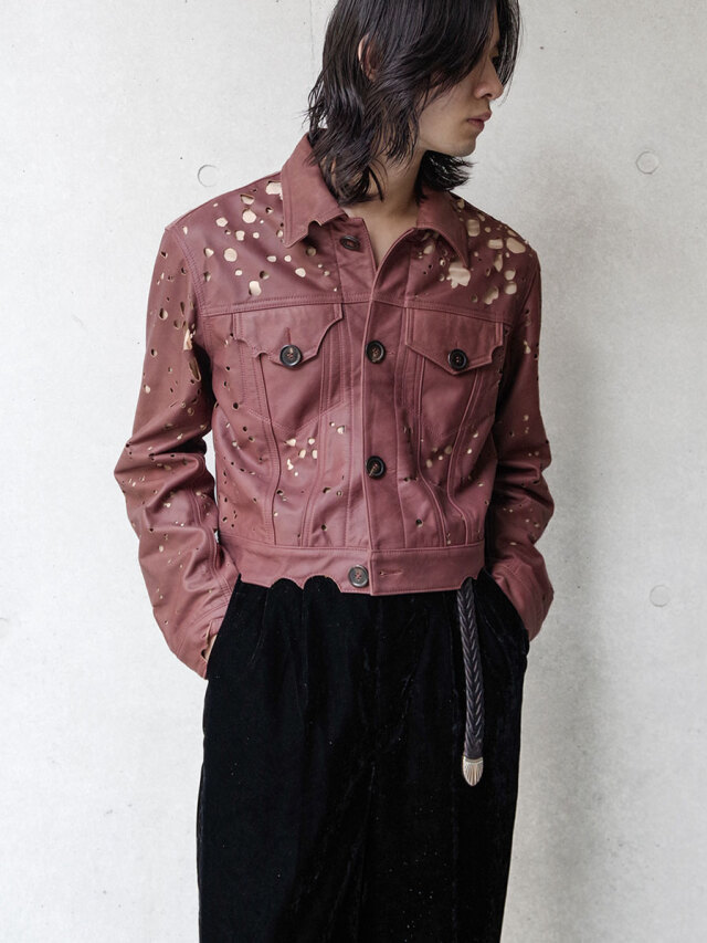 【最安値】MASU 24aw バクテリア レザー トラッカー ジャケット 最安値】MASU 24aw バクテリア レザー トラッカー ジャケット