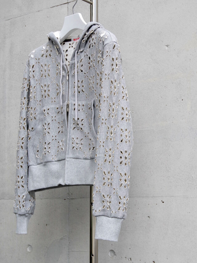 MASU - FLOWER HOLE ZIP-UP SWEAT PARKA | HBX - ハイプビースト