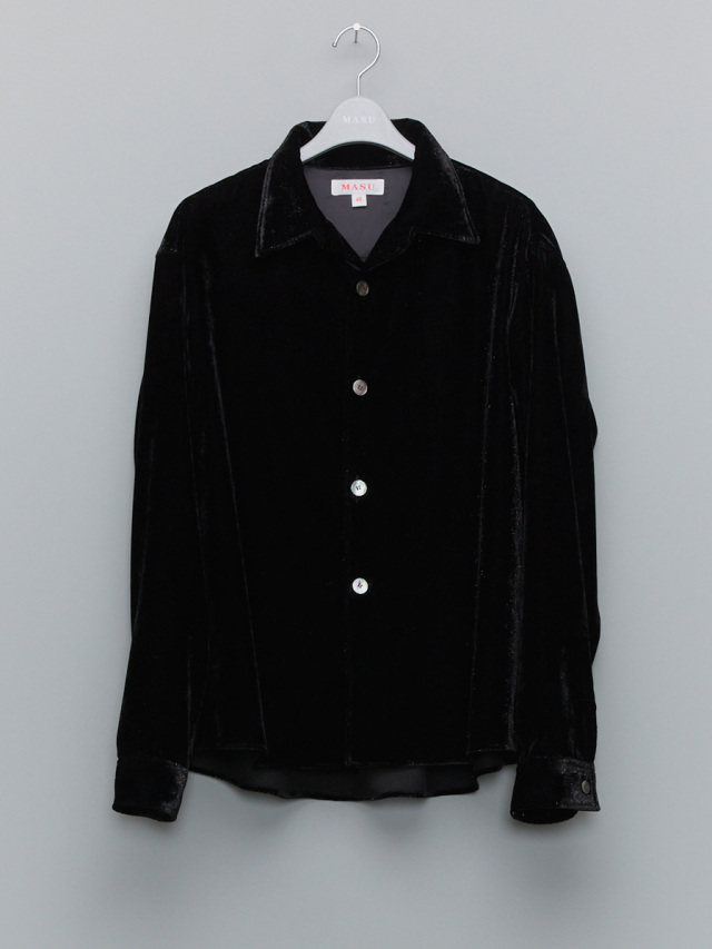 MASU "VELVET SHIRT" - BLACK
