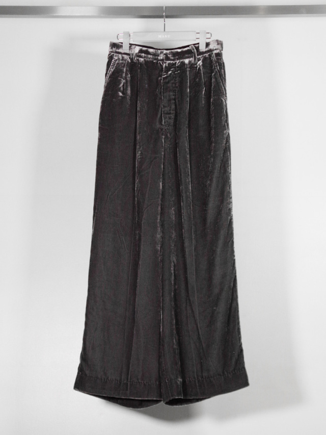 MASU "VELVET WIDE TROUSERS" - GRAY