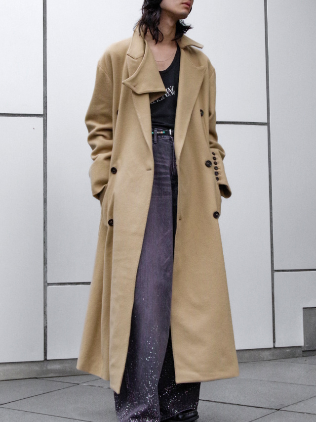 MASU "BAT COLLAR OVER COAT" - CAMEL