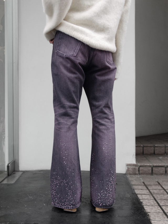 パンツ MASU 24aw STARDUST BELL-BOTTOM JEANS 44 24AW】MASU ”MASU BOYS” STARDUST BELL-BOTTOM JEANS (BLACK
