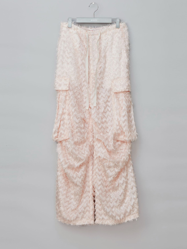 MASU "FLUFFY CARGO PANTS" - BABY PINK