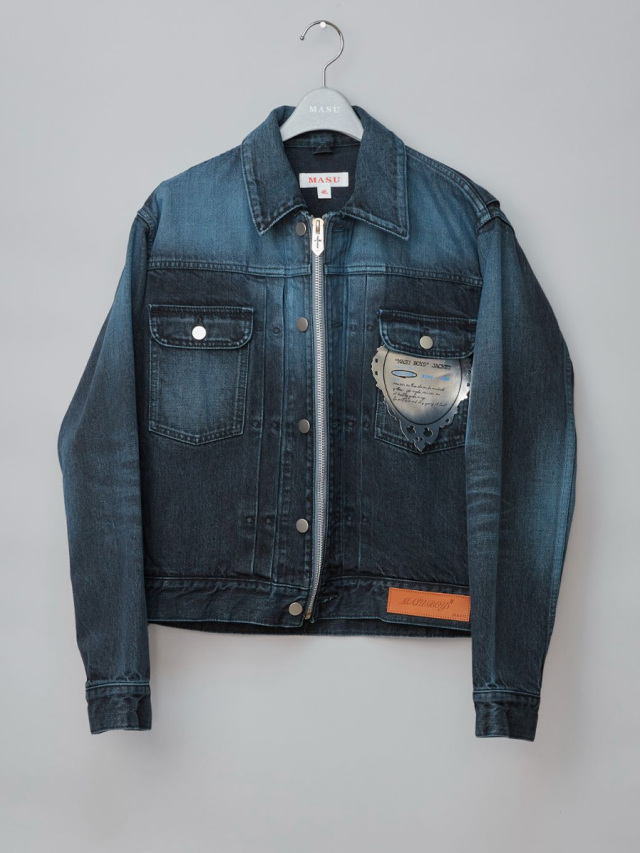 MASU ""MASUBOYS" DENIM JACKET (OVER DYE)" - BLUE BLACK