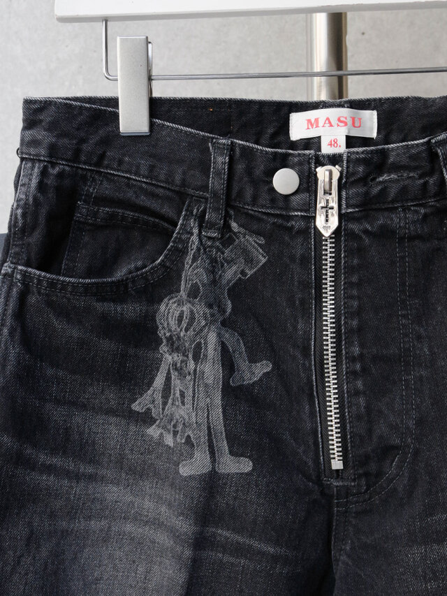 MASU 24SS ブラックワイドデニム 2024SS】 MASU (マス/エムエーエスユー) 