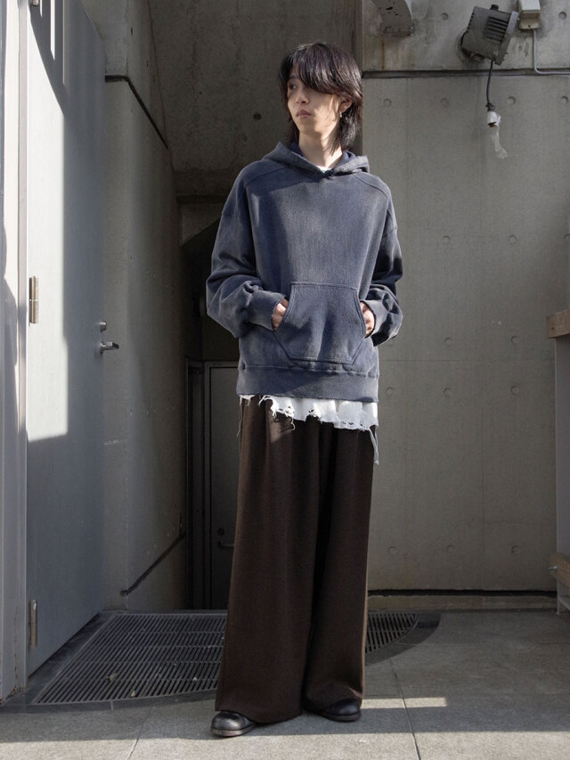 ancellm ダメージ ワッフル タートルネック カットソー size1 ancellm ダメージ ワッフル タートルネック カットソー size1