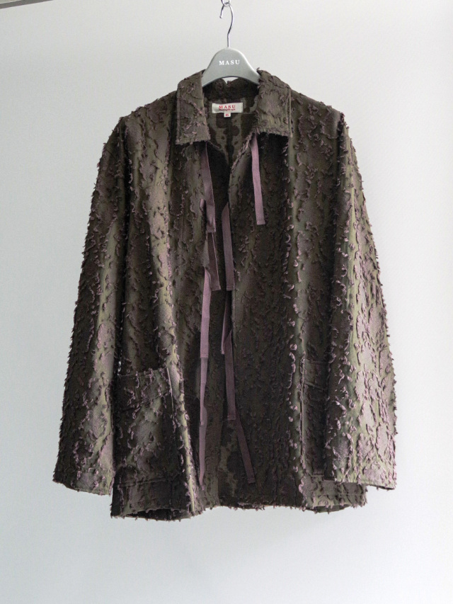 MASU "VICK CAMO RIBBON SHIRT" - BROWN