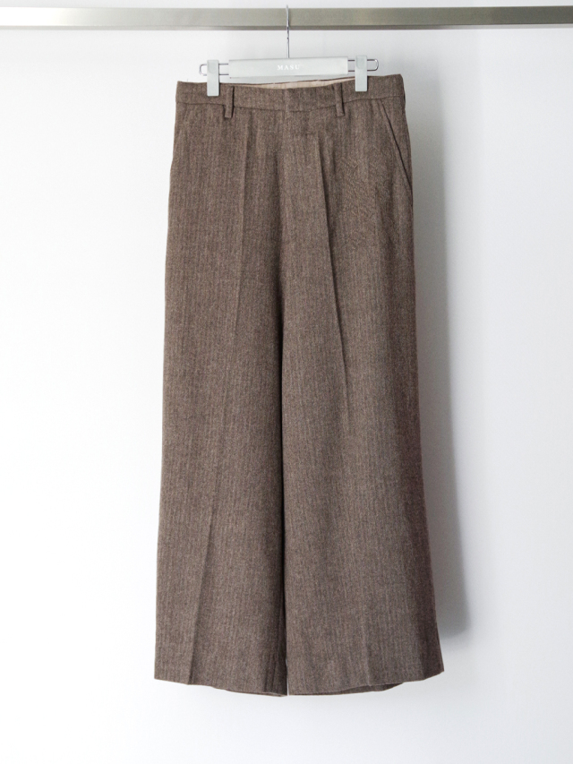 MASU "INITIAL WIDE TROUSERS" - MOCHA