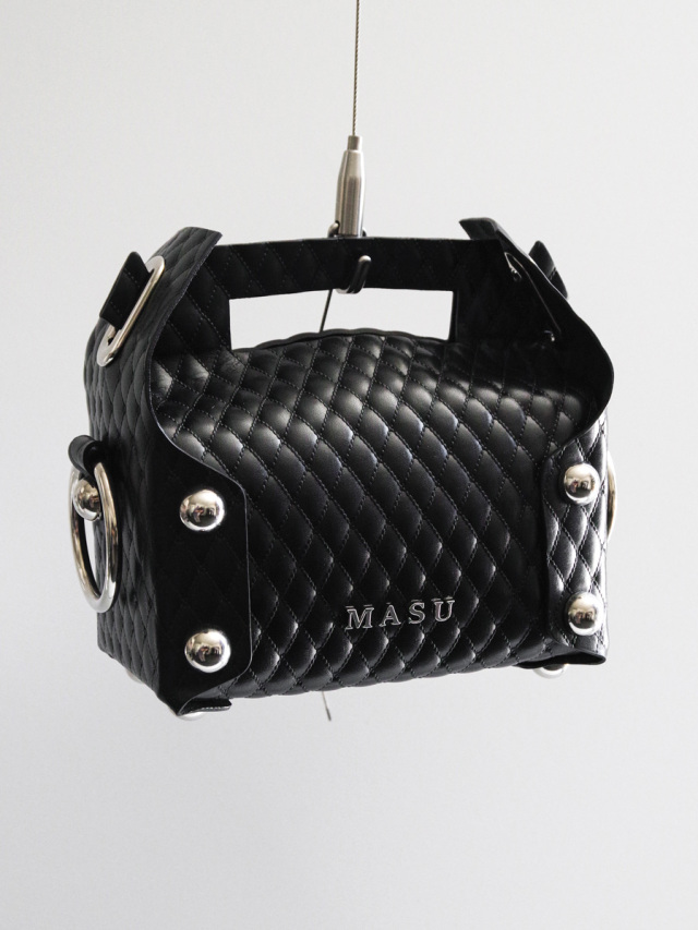 MASU "LEATHER CAKE BAG" - BLACK