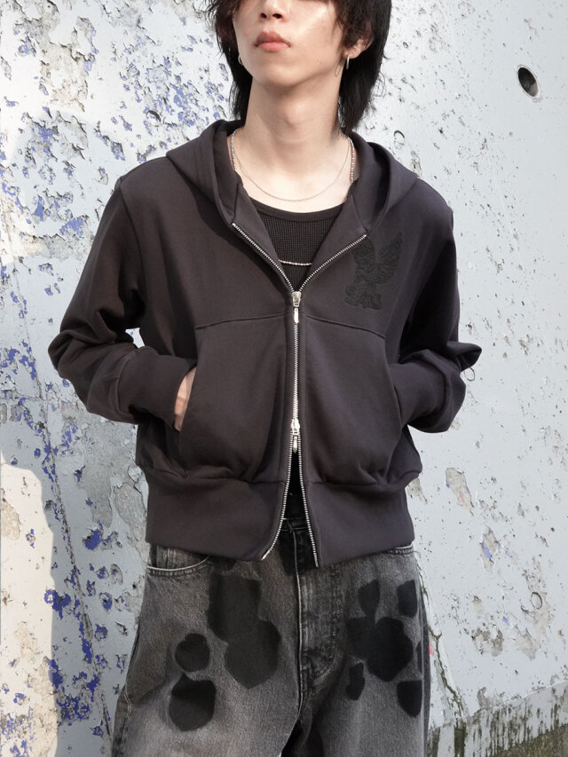 MASU "MB ZIP-UP HOODIE" - BLACK