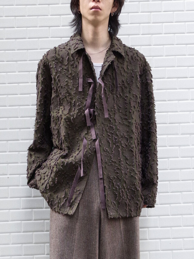 MASU "VICK CAMO RIBBON SHIRT" - BROWN